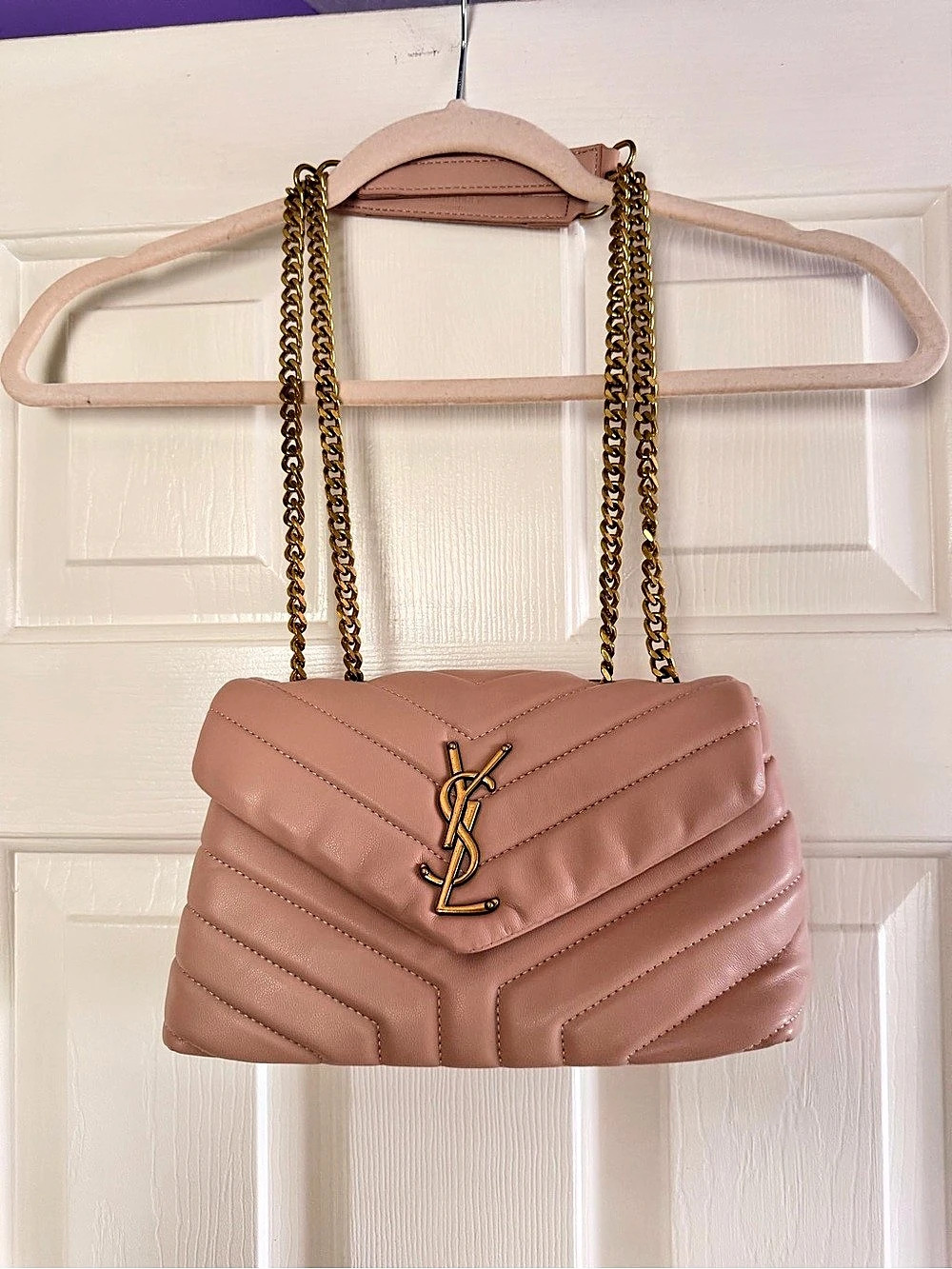 Saint Laurent Toy Loulou Puffer Bag Shoulder Bag Pink